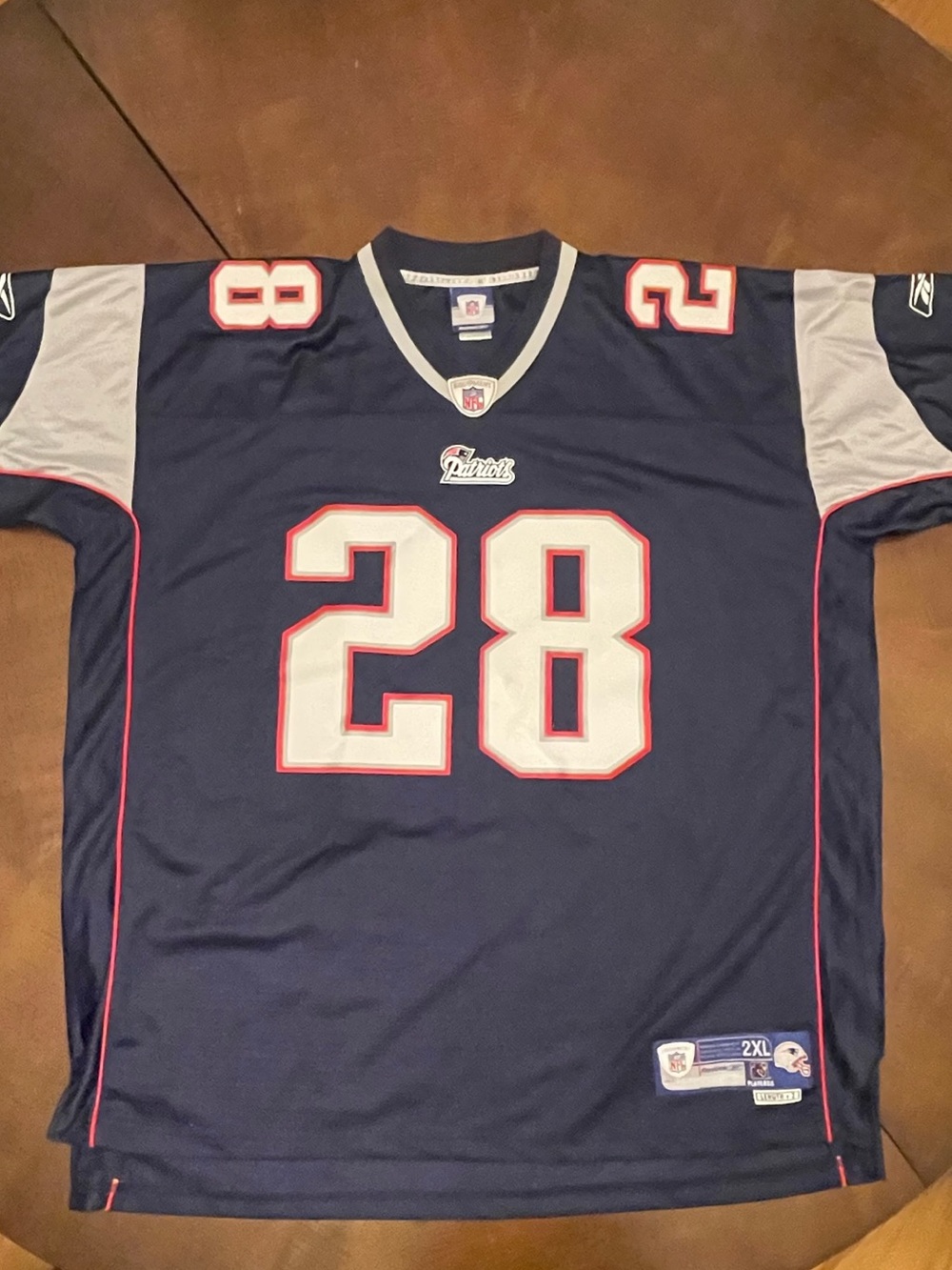 Reebok New England Patriots Navy/Gray Football Jersey